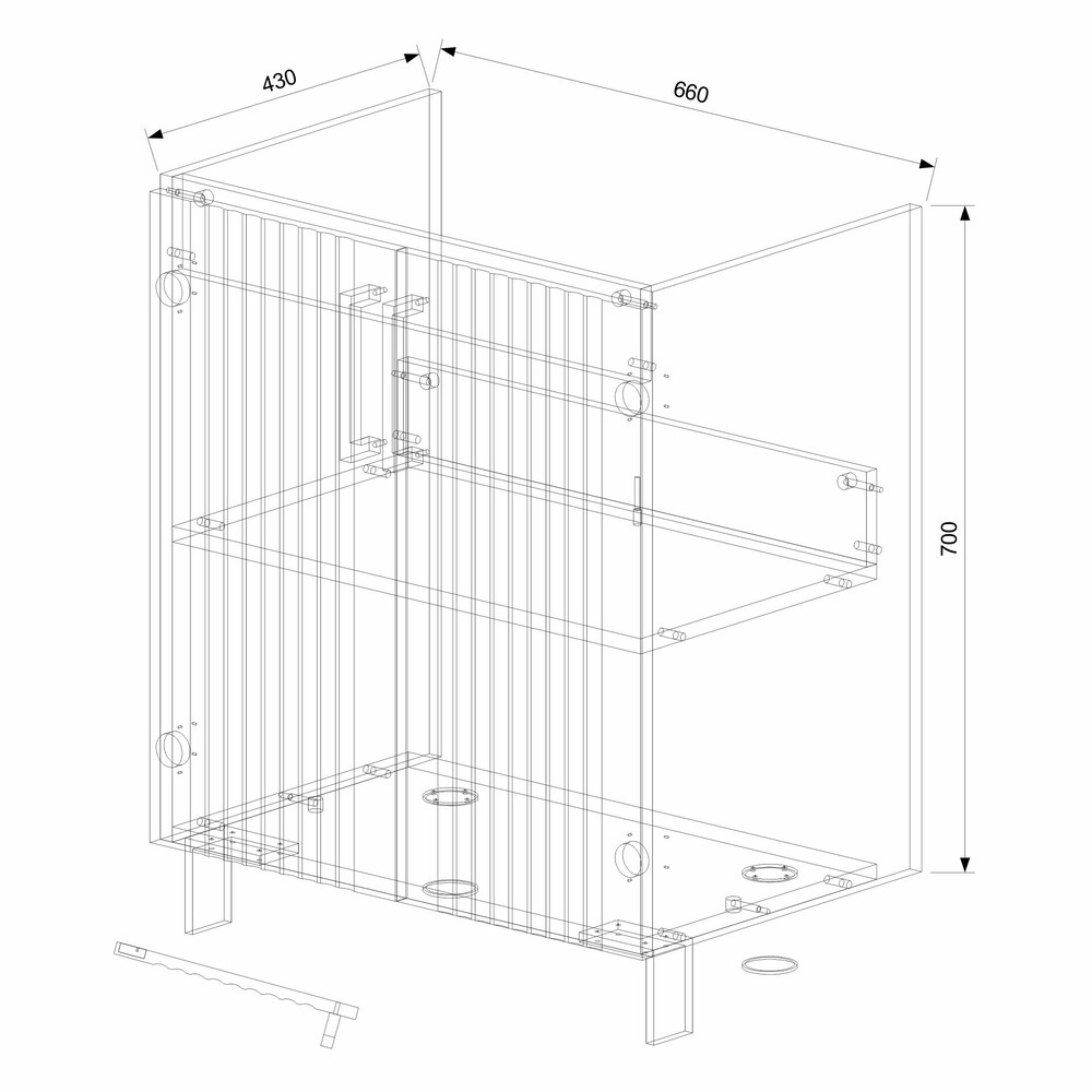 Напольная тумба EvaGold Era 70 Монте белый