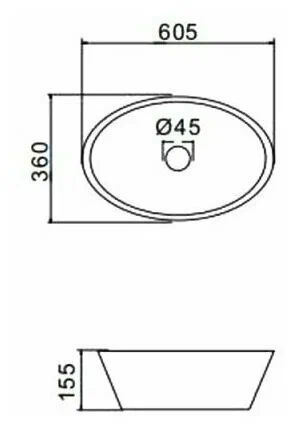 Накладная раковина Gappo 60,5 GT303 белая