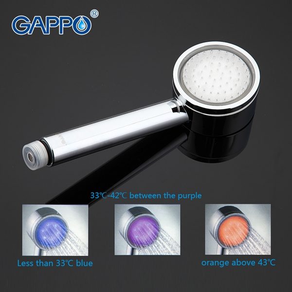 Душевая лейка светодиодная с терморегулятором Gappo G21