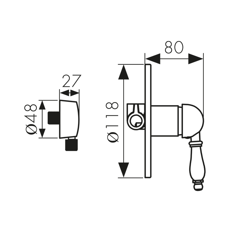 Смеситель скрытого монтажа Kaiser Vincent 31017