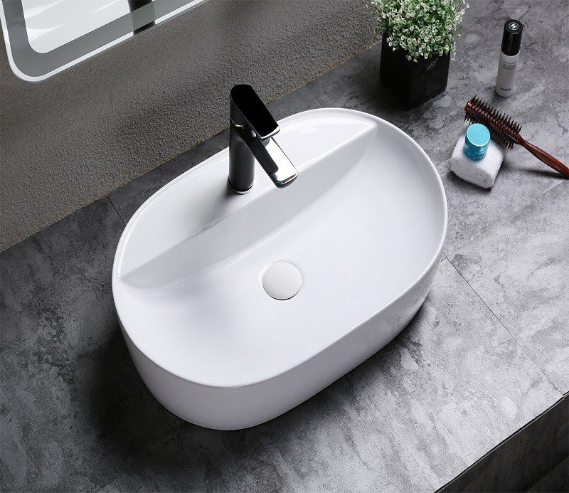 Накладная раковина CeramaLux 61 N D1346 белая