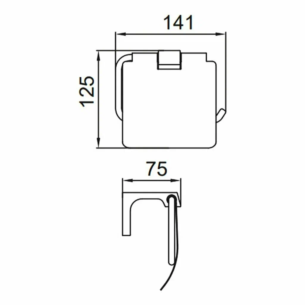 Держатель туалетной бумаги Frap F306-9 F30603-9 оружейная сталь