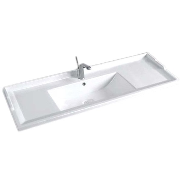 Полувстраиваемая раковина CeramaLux 101 N 840-100 белая