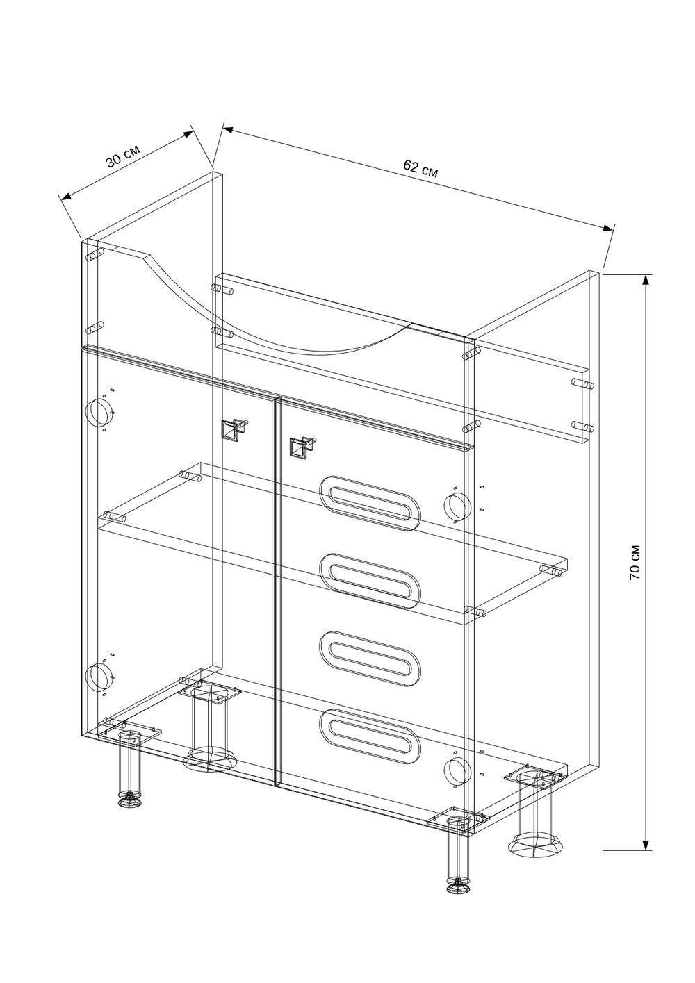 Напольная тумба EvaGold Melania 65 №3