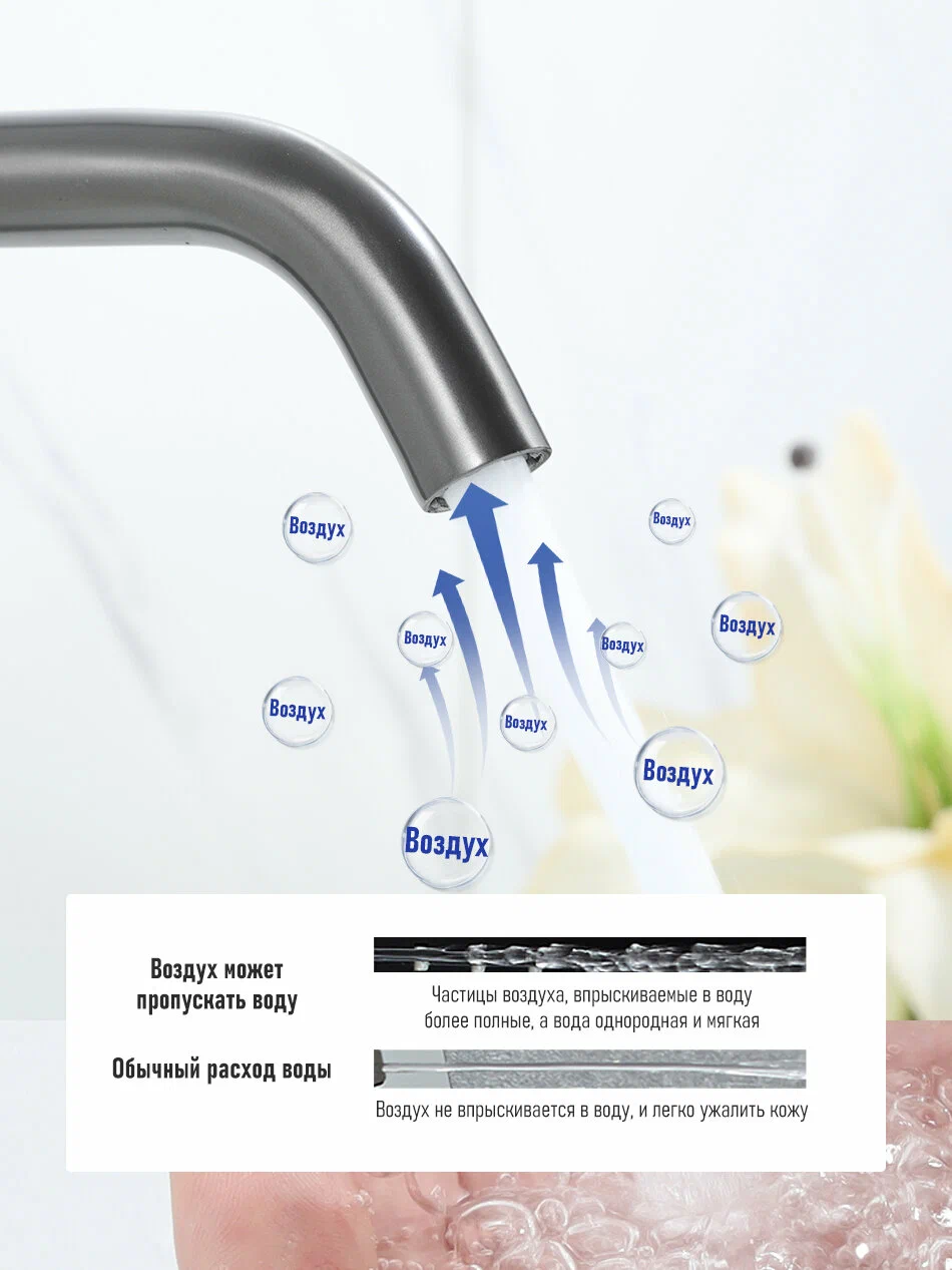 Высокий смеситель для раковины Frap H807-9 F10807-29 оружейная сталь