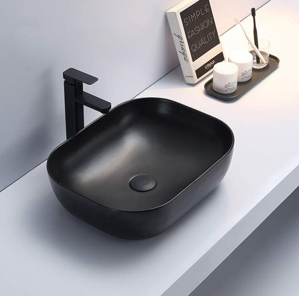 Накладная раковина CeramaLux 49 NC 78104MB Черная матовая