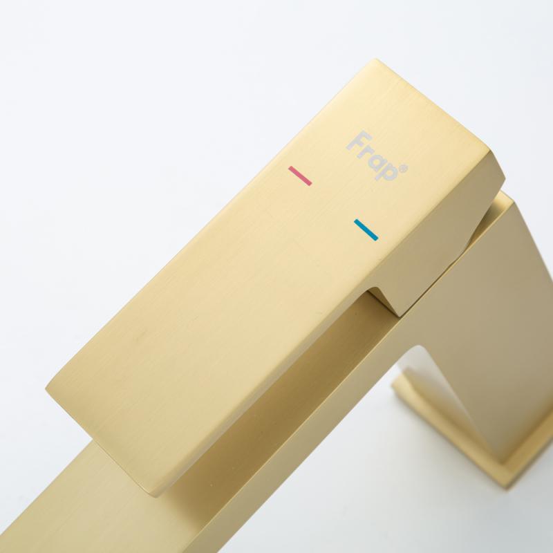 Смеситель для раковины Frap H91-3 F1091-3 золотой сатин