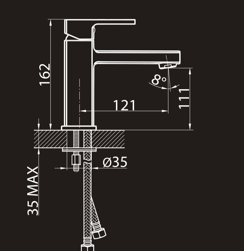 Смеситель для раковины Elghansa Mondschein New 1620233 хром