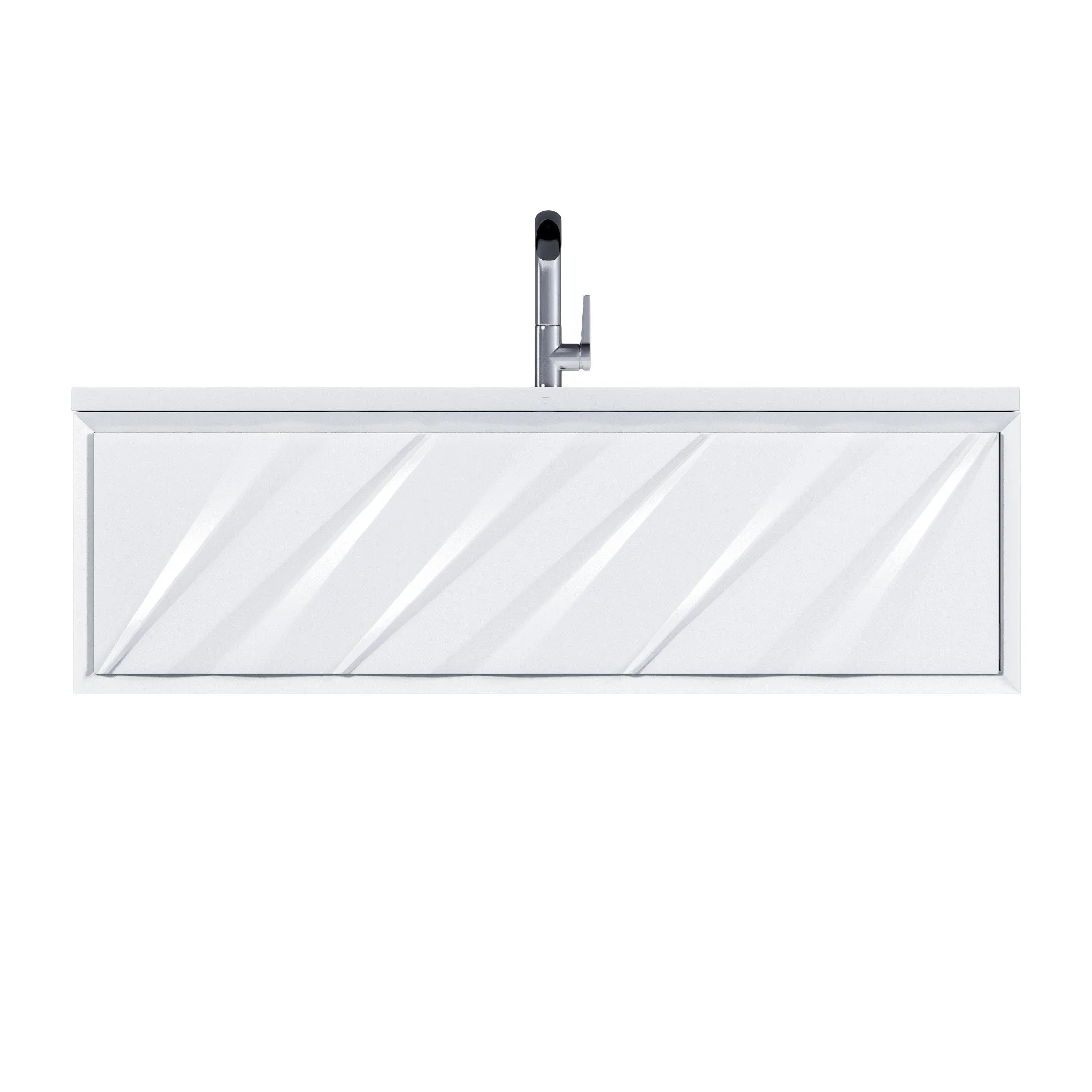 Тумба Marka One Glace 100П 1 в.я. White (верх)