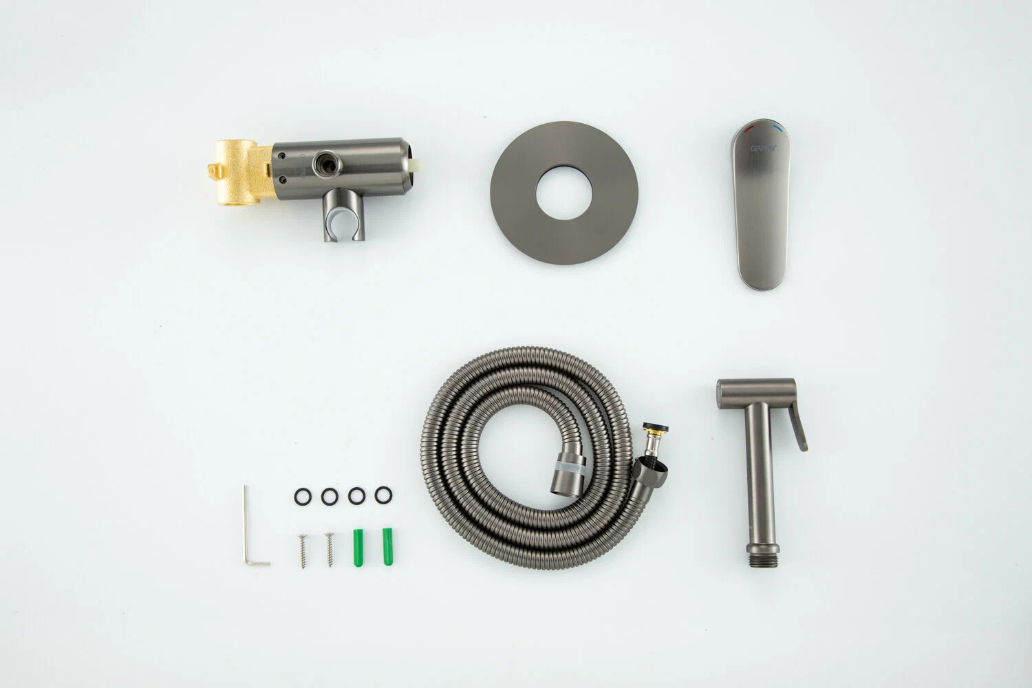 Гигиенический душ встраиваемый Gappo G10-9 G7210-9 оружейная сталь