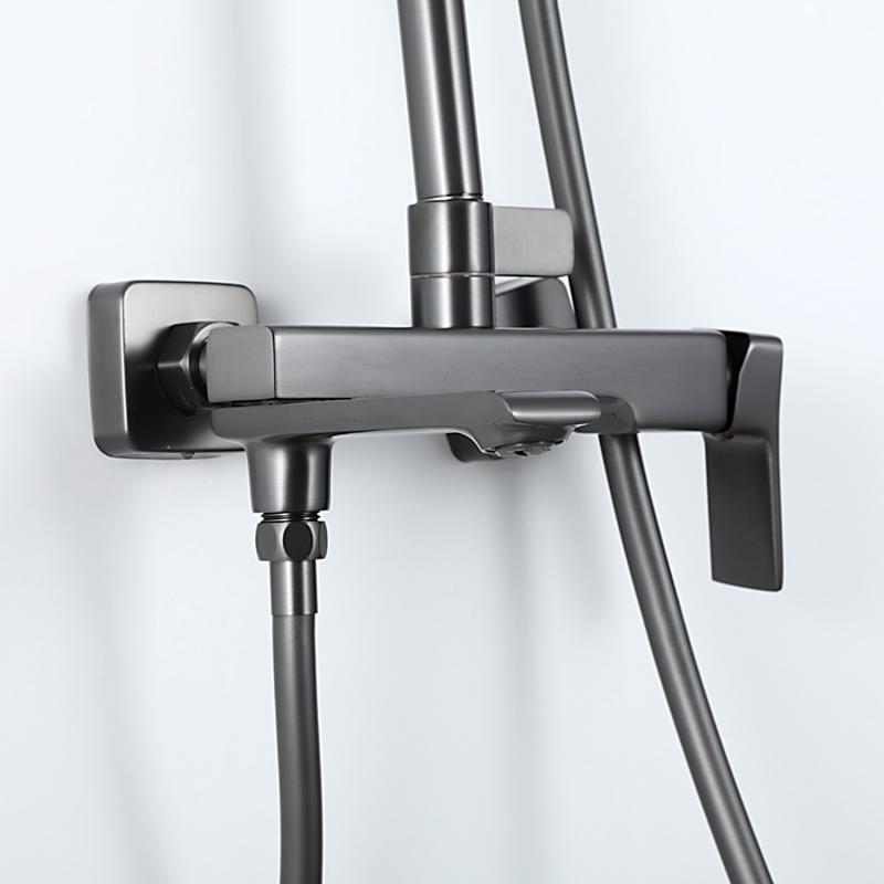 Душевая система Frap H84-9 F2484-9 оружейная сталь