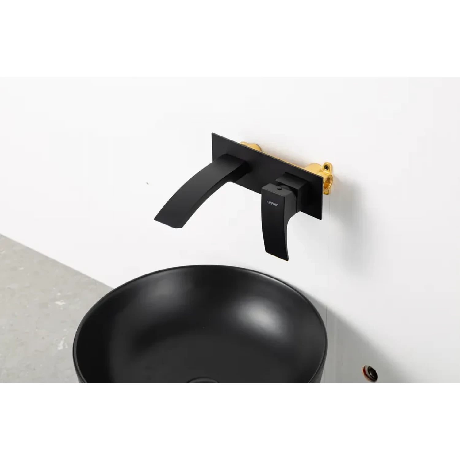 Встраиваемый смеситель для раковины Gappo G07-6 G1007-26 черный