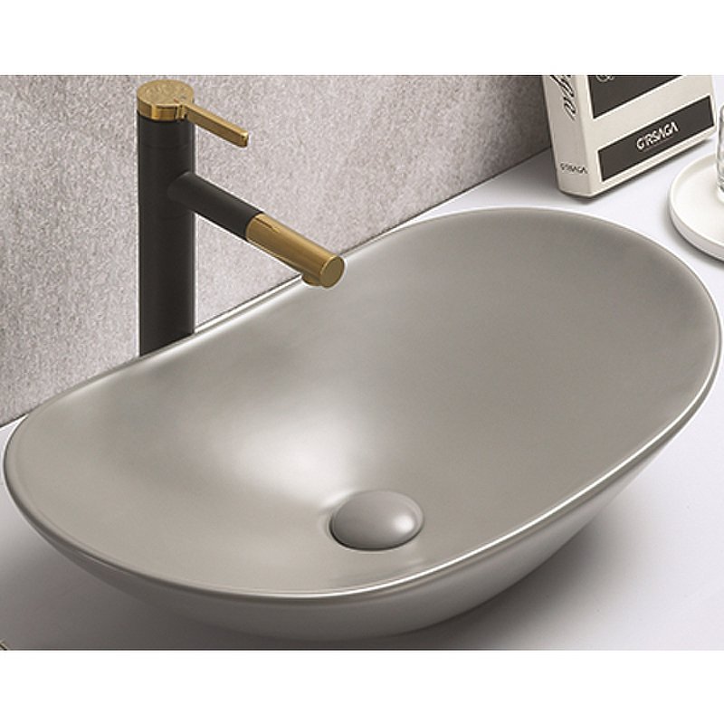 Накладная раковина CeramaLux 61 7811AMH-5 светло-серая