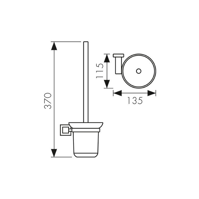 Ершик для унитаза Kaiser Canon Br KH-4306 бронза