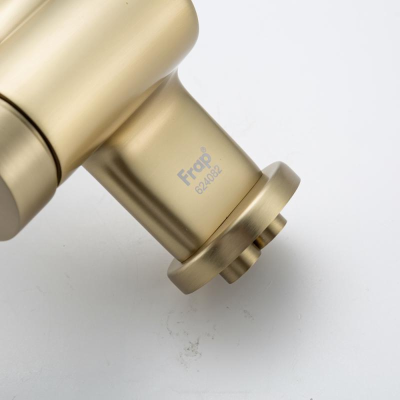 Смеситель для раковины Frap H88-3 F1088-3 золотой сатин