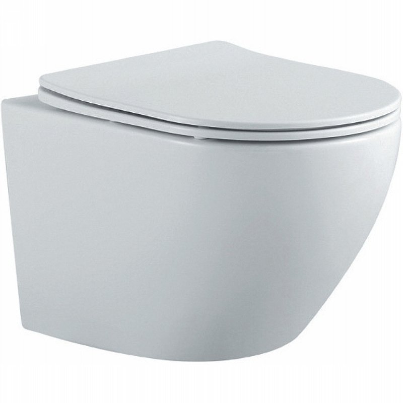 Унитаз подвесной Aquatek Европа AQ1901-MW с сиденьем Soft Close (белый матовый)