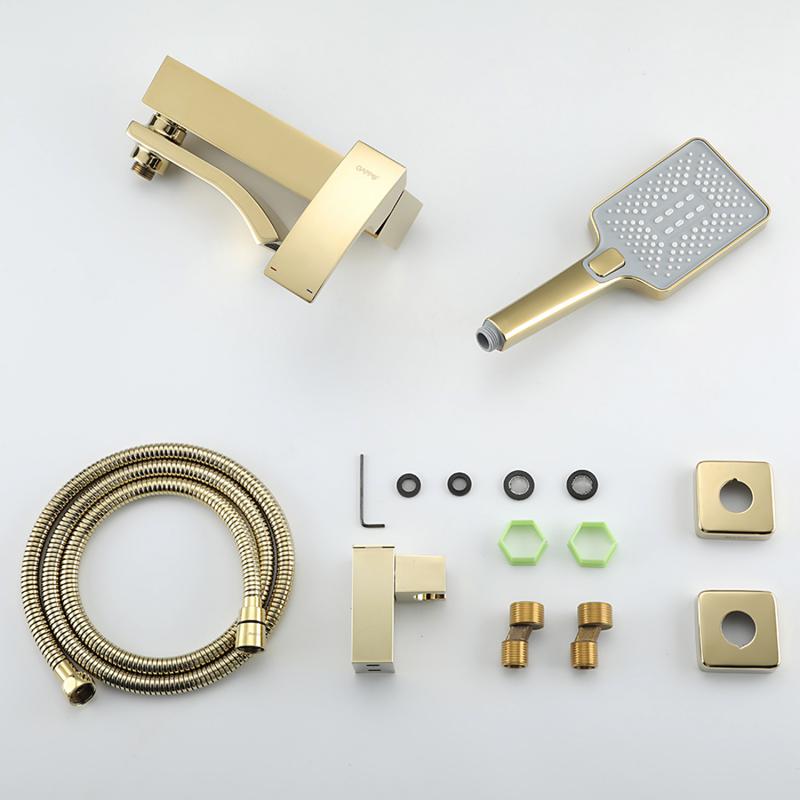 Смеситель для ванны Gappo G07-3 G3207-3 золото