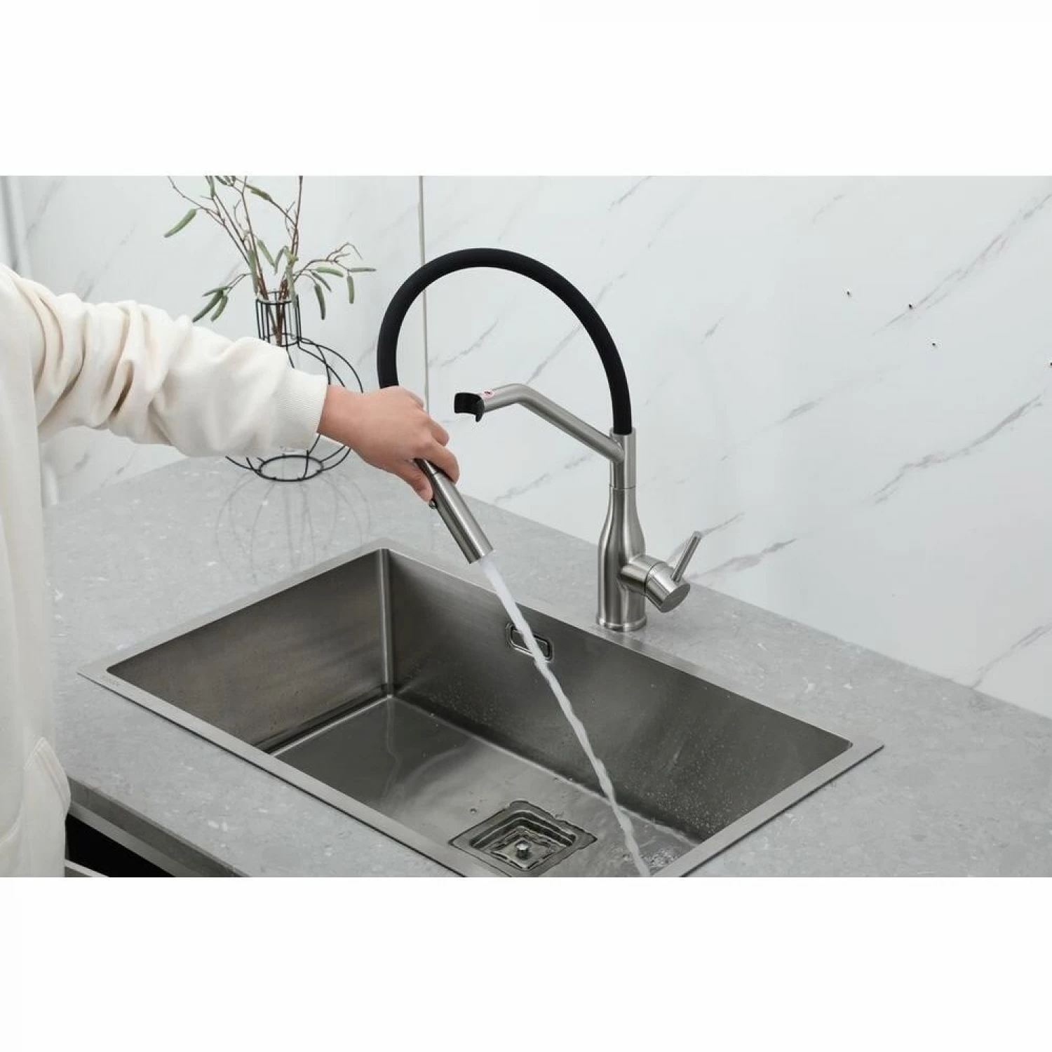 Смеситель для кухни Gappo G4098-15 сатин