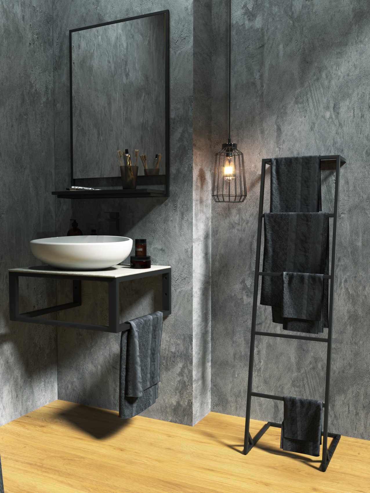 Зеркало 1Marka Grunge Loft 60П