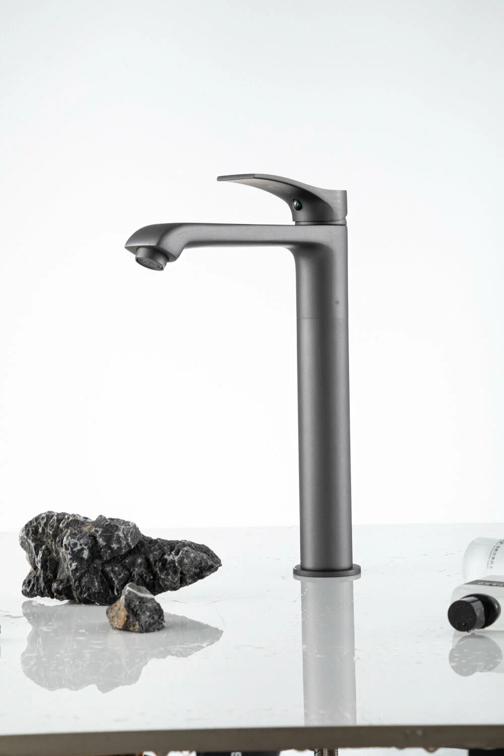 Высокий смеситель для раковины Frap H75-9 F1075-219 графит