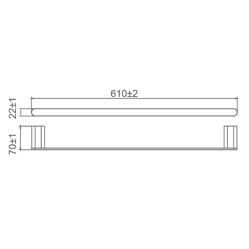 Полотенцедержатель Gappo G309-8 G30901-8 белый-хром