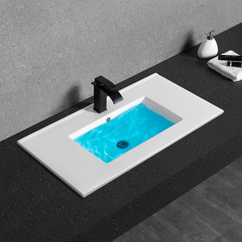 Полувстраиваемая раковина CeramaLux 91,5 N YJ803-90 белая