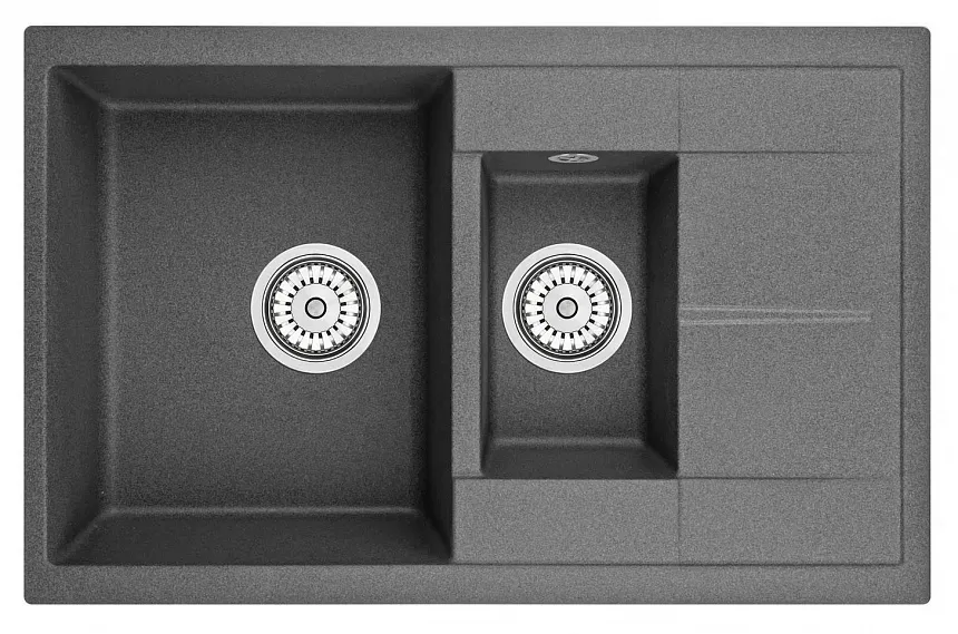 Кухонная мойка Granula GR-7802 Графит (черно-серый)