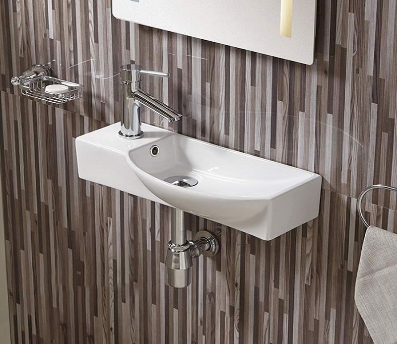 Подвесная раковина CeramaLux 50,5 N 7947CR правая белая