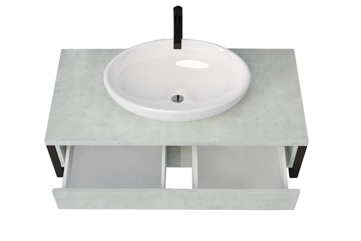 Тумба 1Marka Grunge Loft 100П 1в.я Бетон светлый