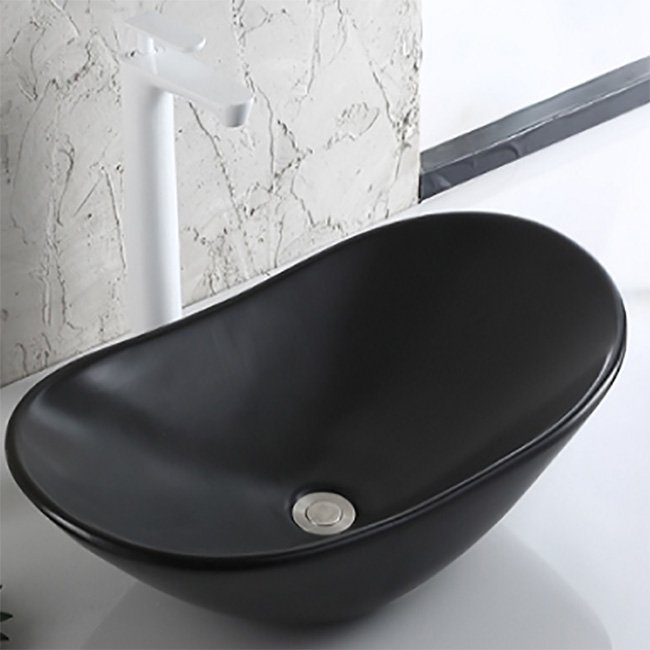 Накладная раковина CeramaLux 61 7811AMB Черная матовая