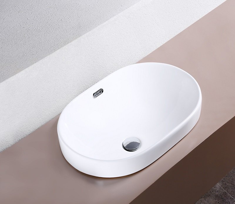 Полувстраиваемая раковина CeramaLux 60 N 5006C белая