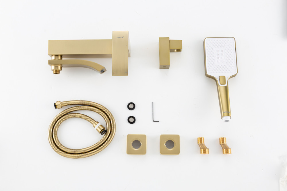 Смеситель для ванны Gappo G07-33 G3207-33 золотой сатин