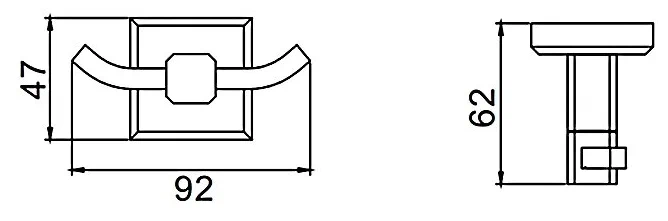Двойной крючок для полотенец Gappo G38 G3805-2 хром