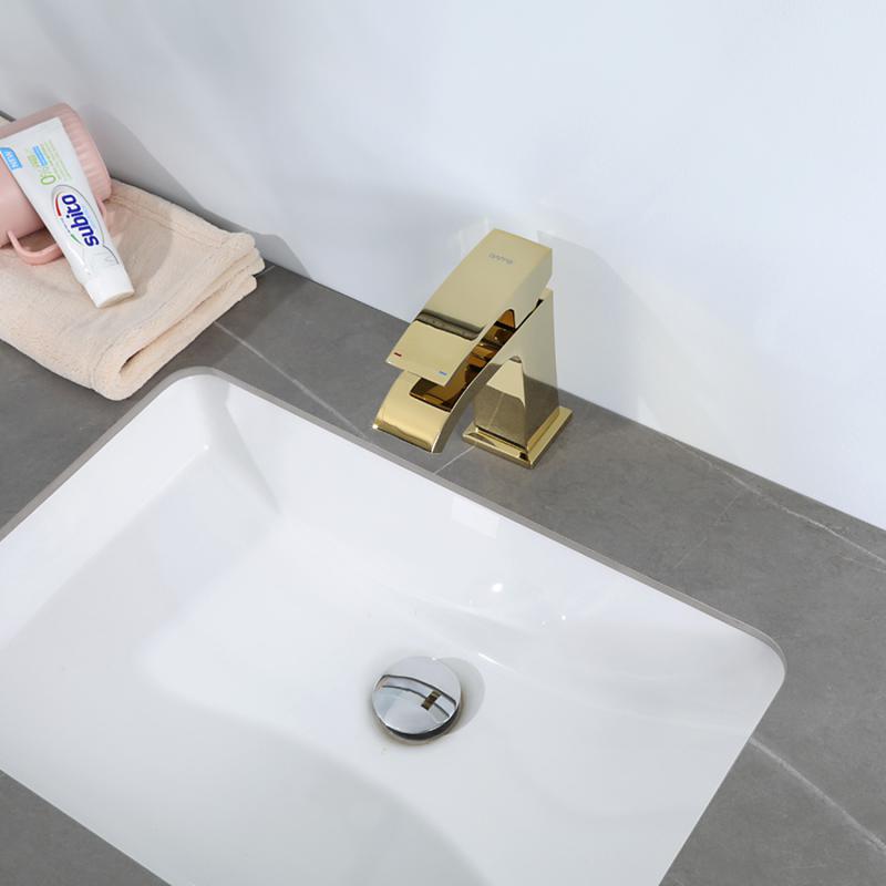 Смеситель для раковины Gappo G07-3 G1007-3 золото