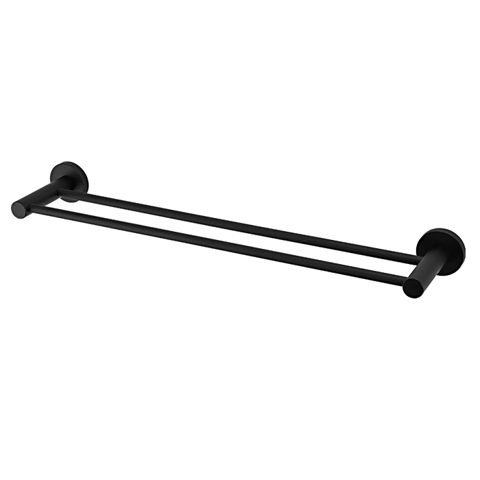 Черный двойной полотенцедержатель Frap F30209