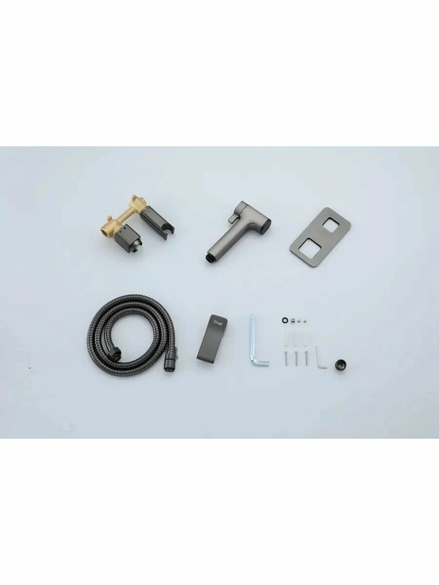 Гигиенический душ встраиваемый Frap H84-9 F2084-9 оружейная сталь