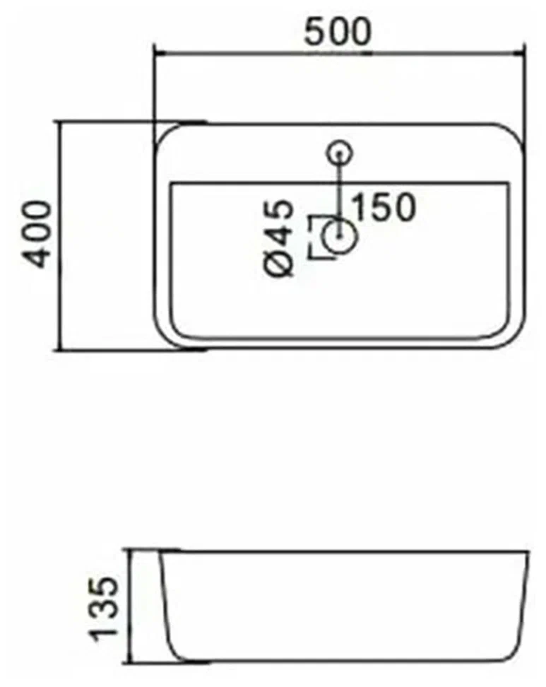 Накладная раковина Gappo 50 GT405 белая