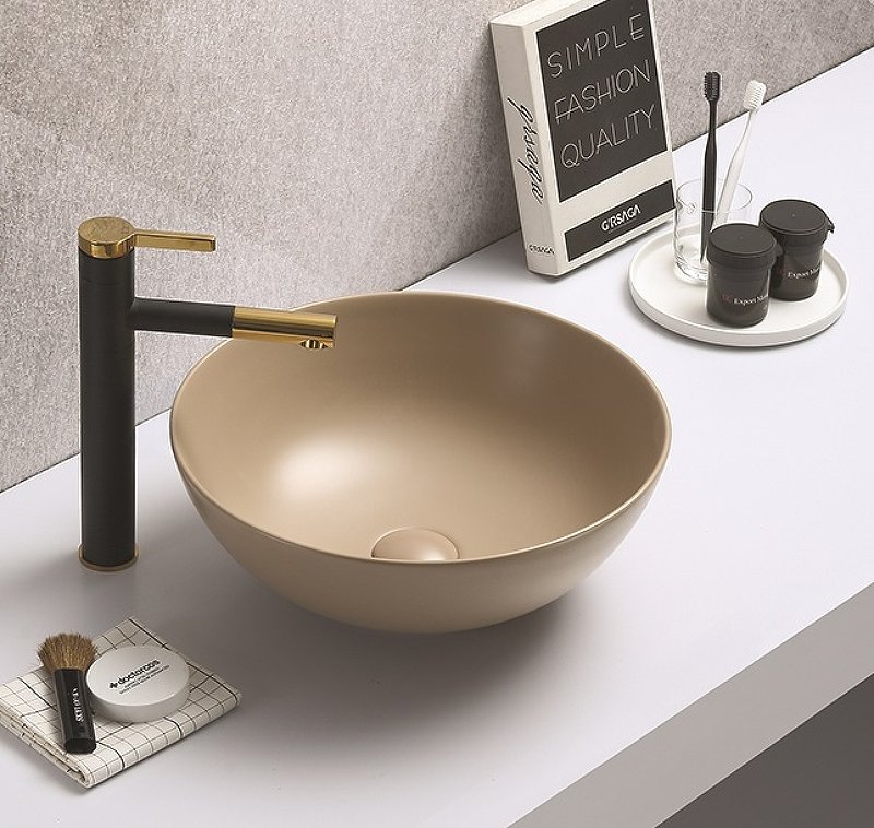 Накладная раковина CeramaLux 41 104MC-1 капучино