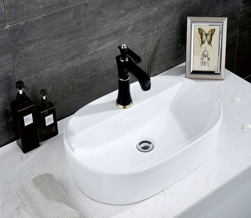 Накладная раковина CeramaLux 61 N D1346 белая