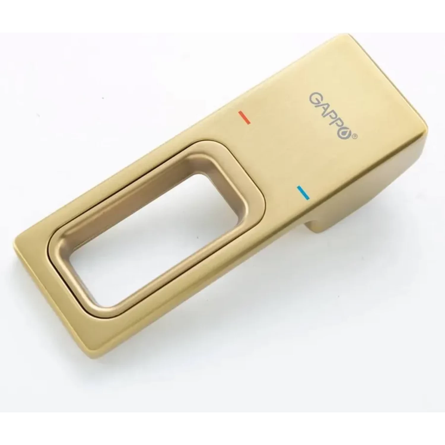 Встраиваемый смеситель для раковины Gappo G17-3 G1017-13 золотой сатин