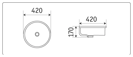 Напольная раковина CeramaLux 33 N G515 белая