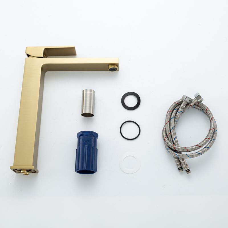 Высокий смеситель для раковины Frap H91-3 F1091-23 золотой сатин