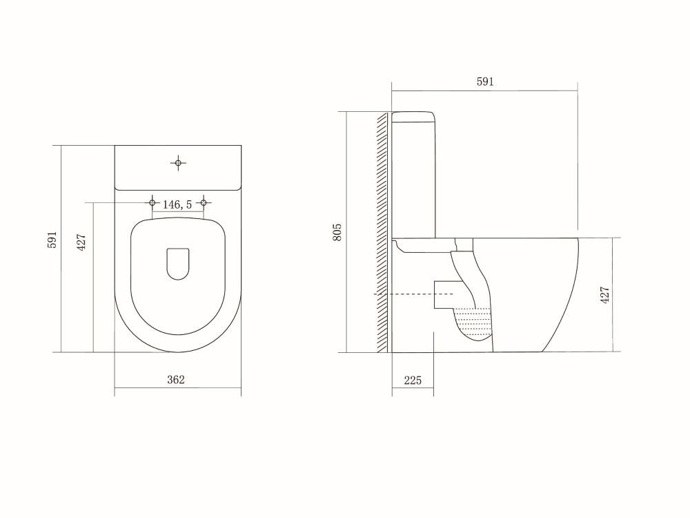 Унитаз-компакт Aquatek Оберон AQ1273S-00 с сиденьем Soft Close