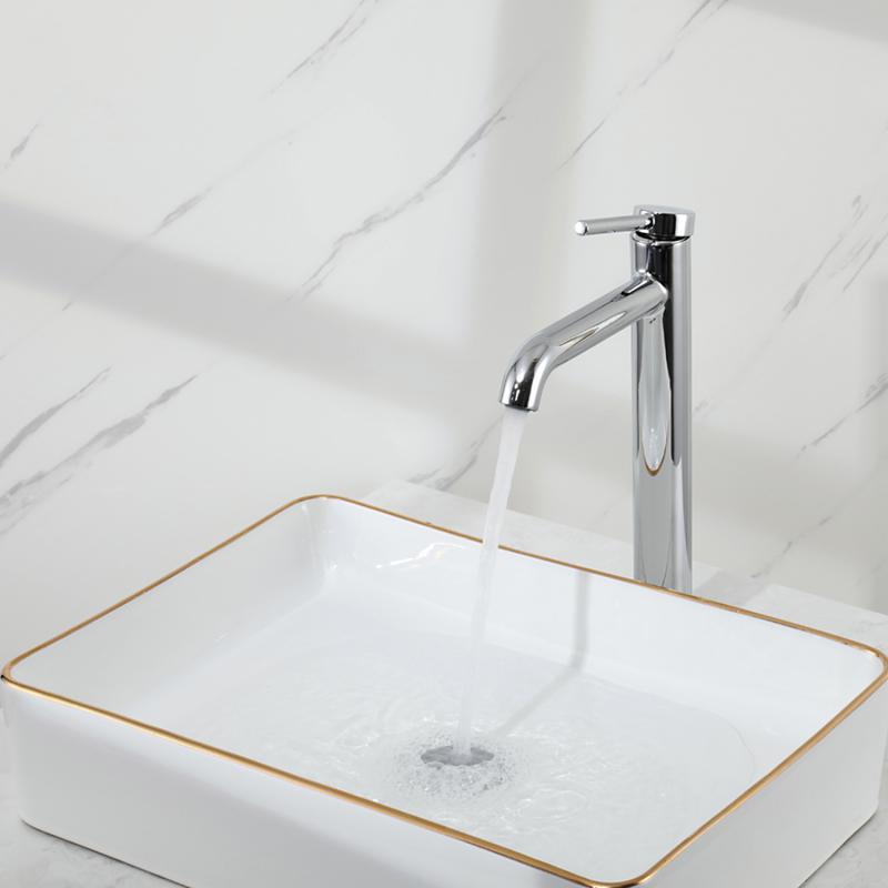 Высокий смеситель для раковины Gappo G06 G1006-2 хром