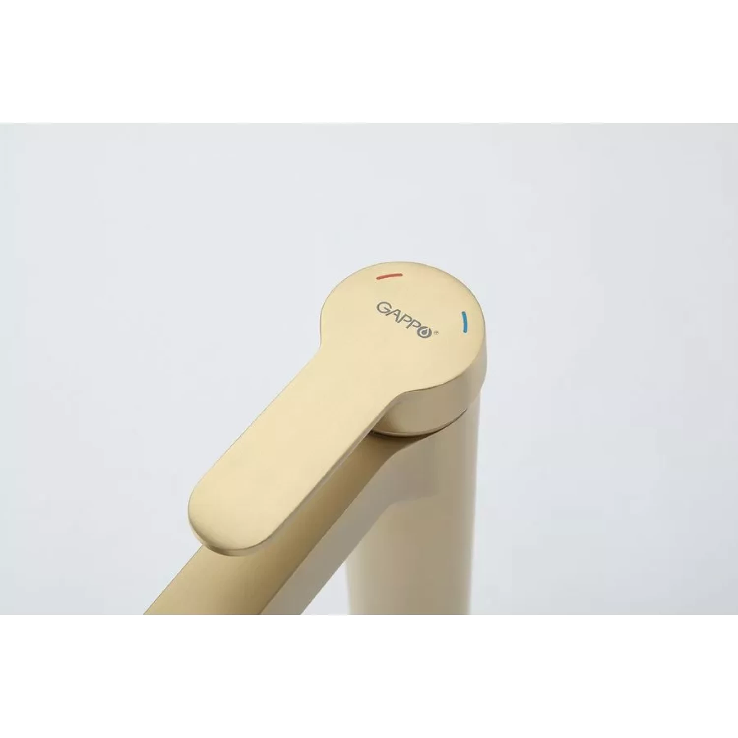 Высокий смеситель для раковины Gappo G99-33 G1099-83 золотой сатин