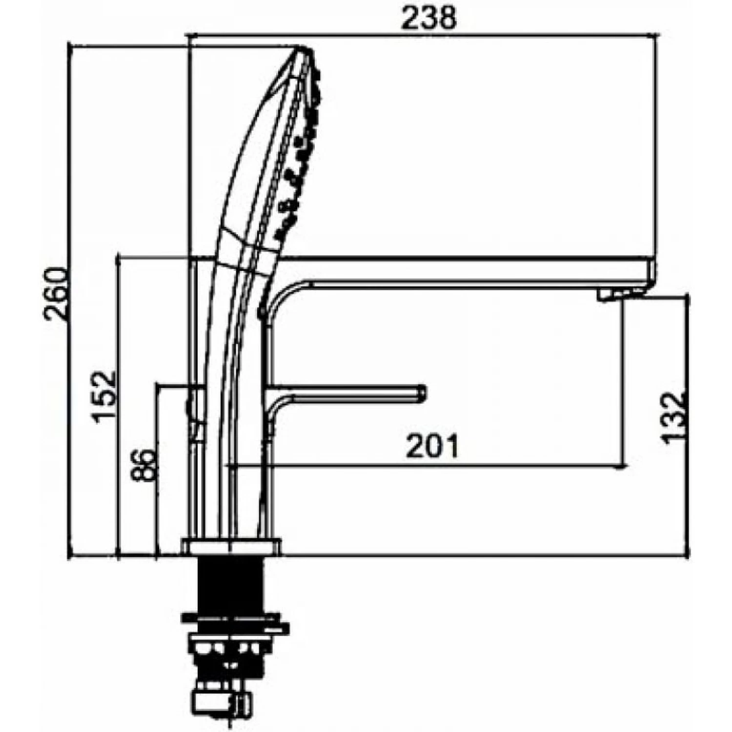 Смеситель на борт ванны 3 отверстия Gappo G17-6 G1117-6 черный матовый