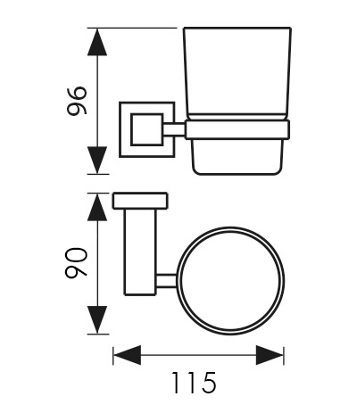 Стакан Kaiser Canon Br KH-4305 бронза