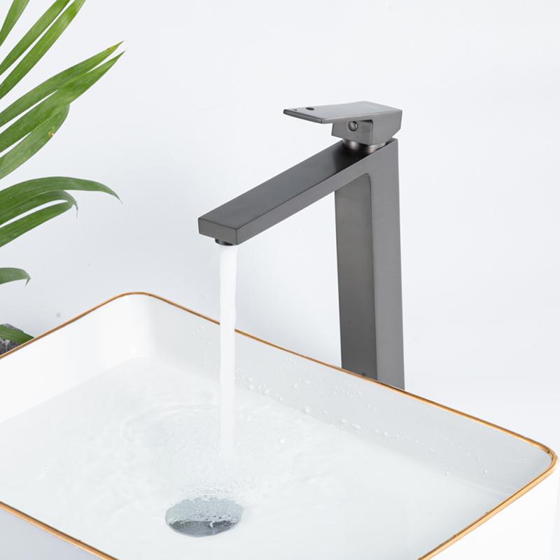 Высокий смеситель для раковины Frap H91-9 F1091-9 оружейная сталь