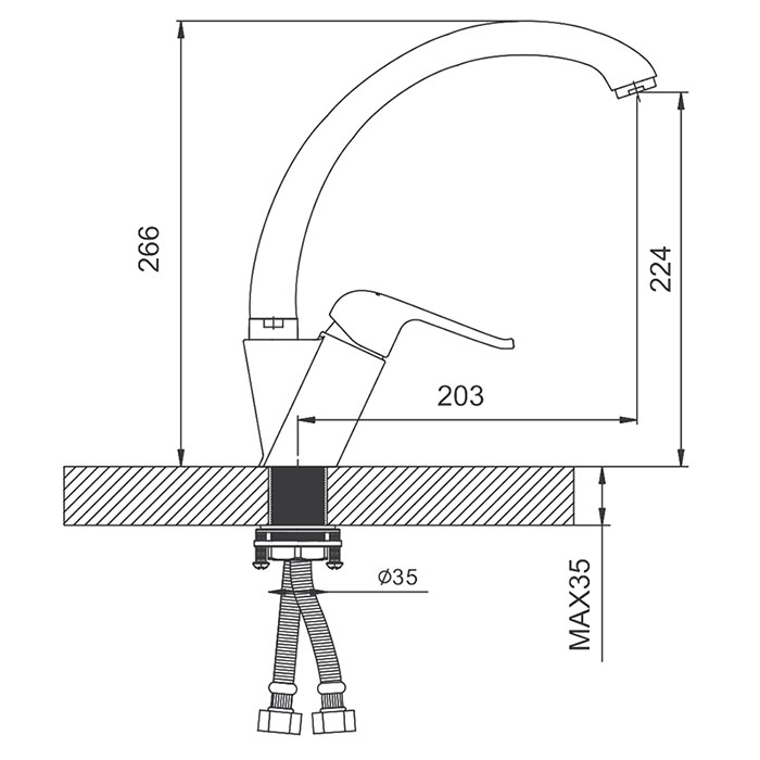 Смеситель для кухни Gappo Aventador G4150 Черный