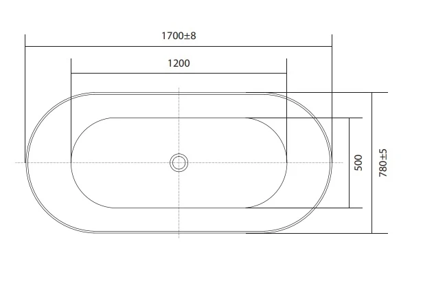 Отдельностоящая акриловая ванна Aquatek Афина 170*78 AQ-44778, с сливом-переливом и ножками
